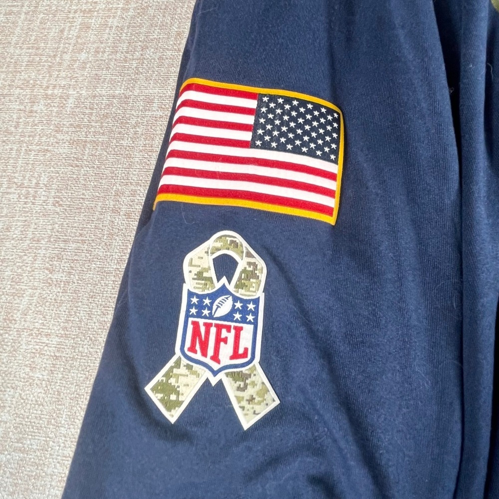 Nike Seattle Seahawks Salute to Service Dri-FIT Long Sleeve Shirt Navy Mens XL - Picture 4 of 8